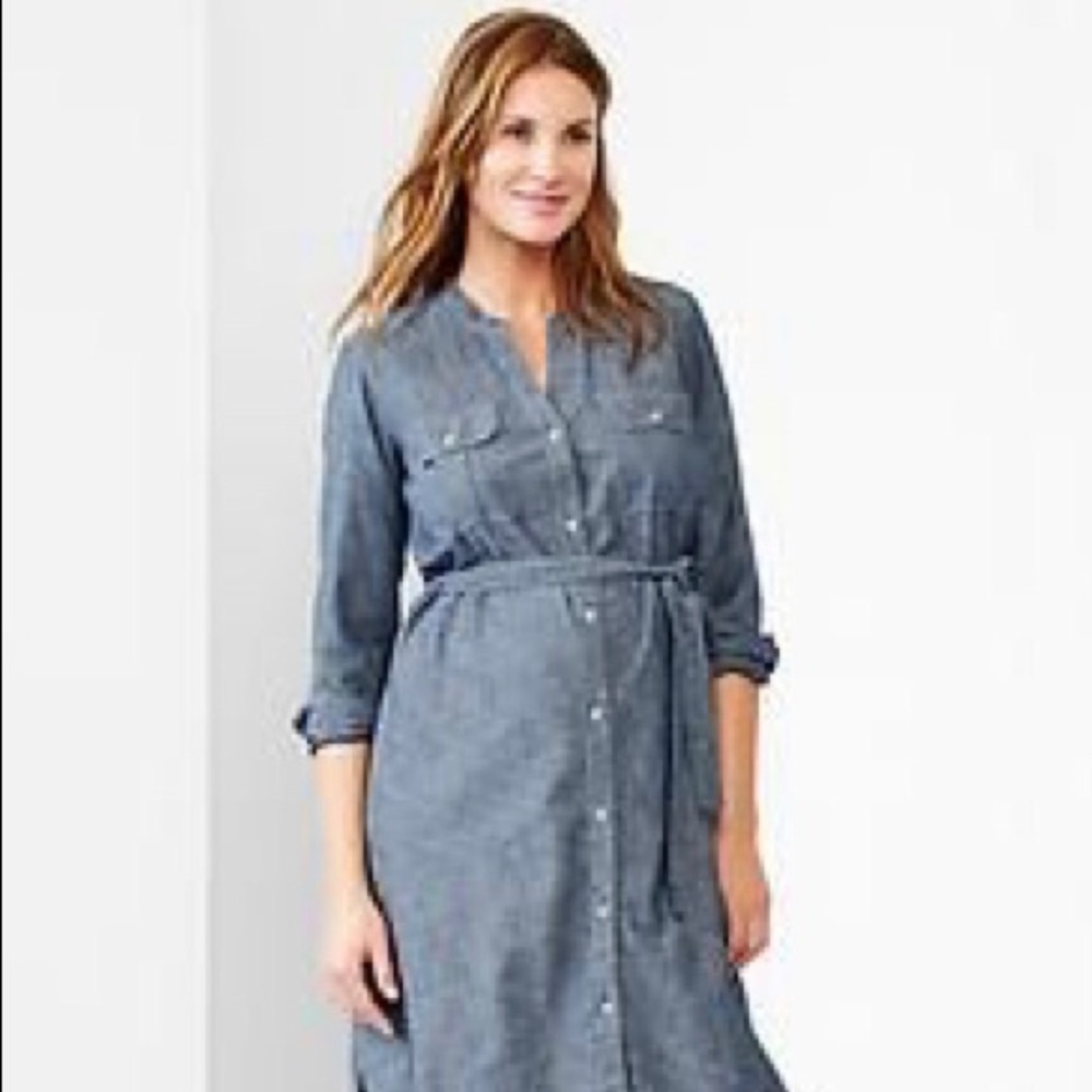Gap Chambray maternity dress